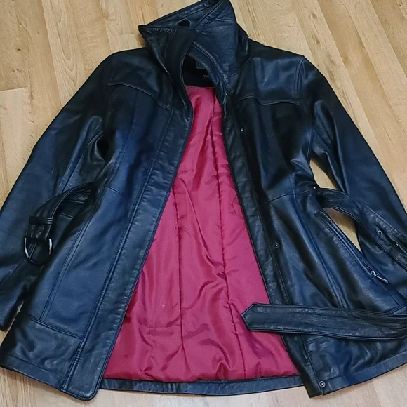 Leather Jacket with belt with Thinsulate Ling size M Excell condition - Picture 8 of 10